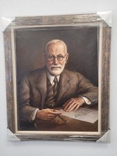 SIGMUND FREUD Portrait Original Oil Medium Painting Art By Svitlana Pryhodko