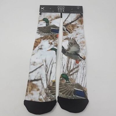 NEW! Odd Sox MALLARD DUCK Crew Socks Men's Size 6-13