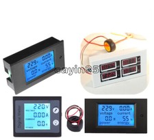 AC 80-260V 0-100A LCD Volt Current Watt Kwh Meter Power Energy Ammeter Voltmeter