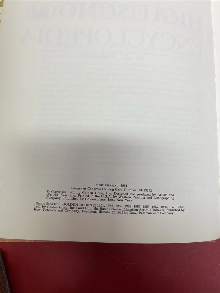 The Golden Home and High School Encyclopedia Missing 1-6  1961 Lot 6 - Image 4 of 4