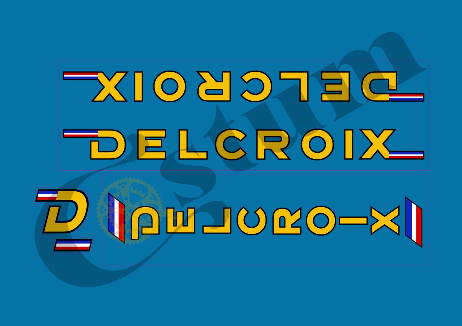 Stickers vélo DELCROIX pour masquer les rayures et rénover une bicyclette