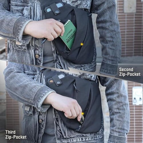 Tactical Crossbody Sling Bag Concealed Carry Pistol Gun Bag Shoulder Chest Pack - Afbeelding 1 van 14