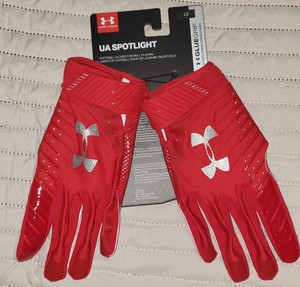 red football receiver gloves