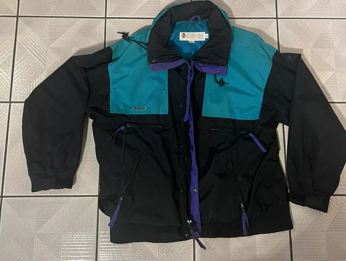Vintage Columbia Radial Sleeve Double zip Mens XL Windbreaker