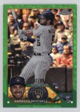 2023 Chrome Logofractor Edition Green Refractor 87/99 Garrett Mitchell #110 1ob0