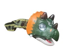 LED Headlamp Light w/ Noise Triceratops Dinosaur for Kids