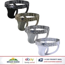 Athletic Jockstrap Supporters for Men, 4-Pack Cotton Workout Underwear