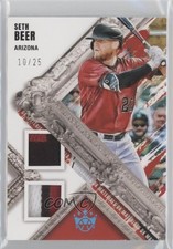 2022 Panini Diamond Kings DK Materials Holo Platinum Blue 10/25 Seth Beer 1u6