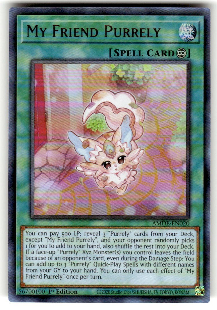 My Friend Purrely AMDE-EN020 Amazing Defenders 1st Ed NM Ultra Rare