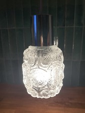 70er Jahre Hängelampe Glas Chrom – Vintage Deckenlampe Mid Century – Top Zustand