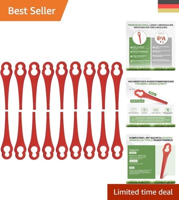 100 Stück Nylon Ersatzmesser für MASKO/LUX-TOOLS A-RT-20/26 Akku-Rasentrimmer
