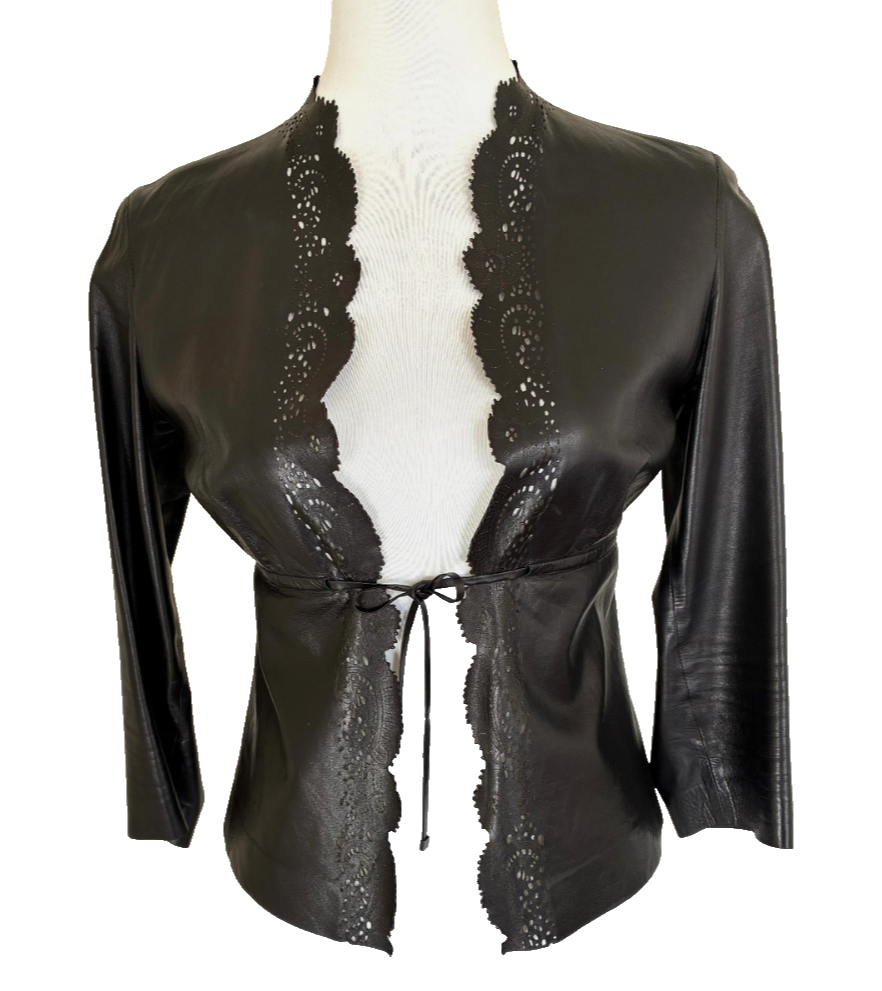 2000's Gucci by Tom Ford lasercut black leather jacket | eBay