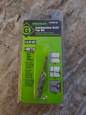 Greenlee DTAP8-32 Hardened High Speed Steel Split Point Drill & Tap, 8-32 NC