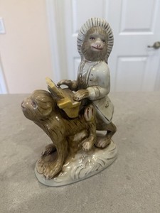 アンティークドイツ 楽隊フィギュリン 笛を吹く正装したモンキー 猿のオーケストラ Monkey Band Figurine | eBay