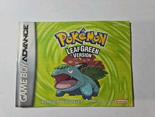 Pokemon: Leaf Green Version Game Boy Advance GBA, 2004 - Manual Only