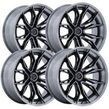 Set Of 4 Fuel Fc404 Mutiny 20x10 6x5.5 -18mm Blacktint Wheels Rims 20 Inch