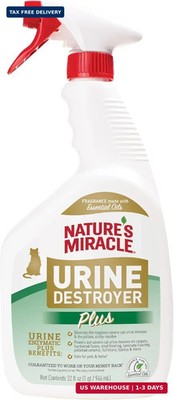 Nature's Miracle Cat Urine Destroyer Plus, Enzymatic Cleaner, 32 oz