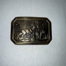 Vintage Great American Buckle Co Belt Buckle - 1976 - Deer Elk D520