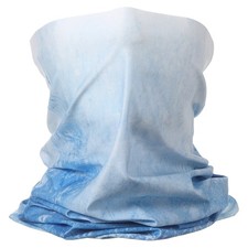 Summer Neck Gaiter Sun Protection Face Mask for Fishing, White/Blue