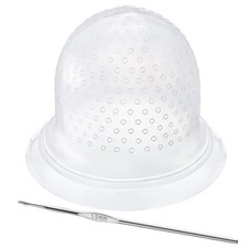 Hair Coloring Highlighting Cap, 2 Pieces Silicone Highlight Cap Pull Through Cap