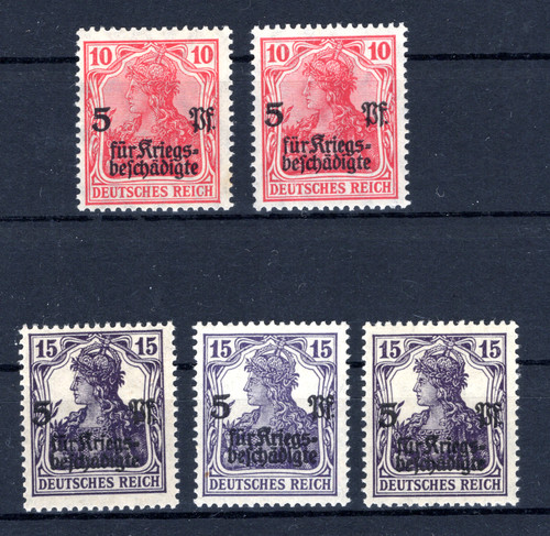 DR-Infla 105a,c 106a-c Color MNH Mint BPP 140EUR (GA4272