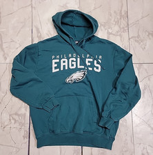 Vintage NFL Philadelphia Eagles Long-Sleeve Football Hoodie Mens Large