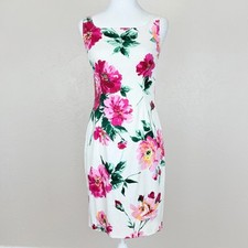 Dolce & Gabbana Stretch Floral Sheath Dress Size 40 IT / 4 US