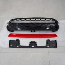 FOR MINI COOPER F55 F56 F57 BLACK+RED GP STYLE FRONT BUMPER GRILL GRILLE 2014-21