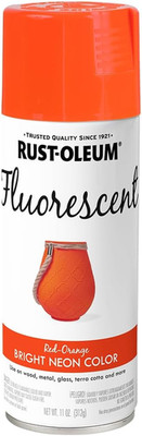 Rust-Oleum Specialty Fluorescent Spray Paint, 11 oz, Red Orange