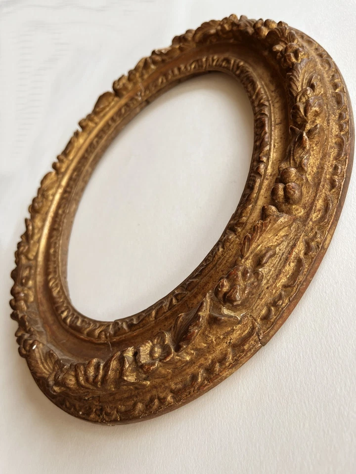 CADRE EN BOIS SCULPTE DORE EPOQUE XVIII SIECLE 18TH CARVED WOOD GILT FRAME - Photo 1/4