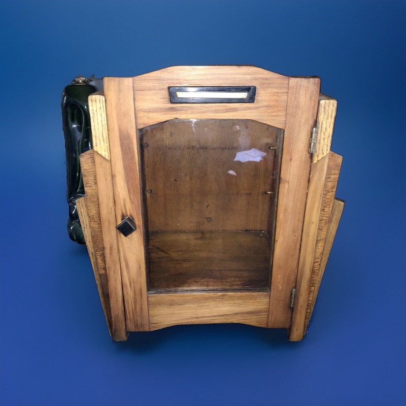 Art Deco 1920s Rare One Of Kind Wood Glass Bakelite Medicine Apothecary Case