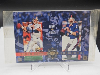 1993 Upper Deck Showdown Series #4 John Elway vs. Phil Simms Sealed Jumbo Card