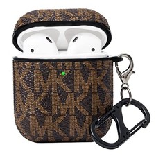Leather AirPods Case Cover for AirPods 1 and 2 with Keychain