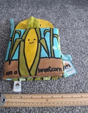 Jellycat “I Am a Sweetcorn” Soft Baby Book – Crinkle Cloth Book with Tags – BNWT