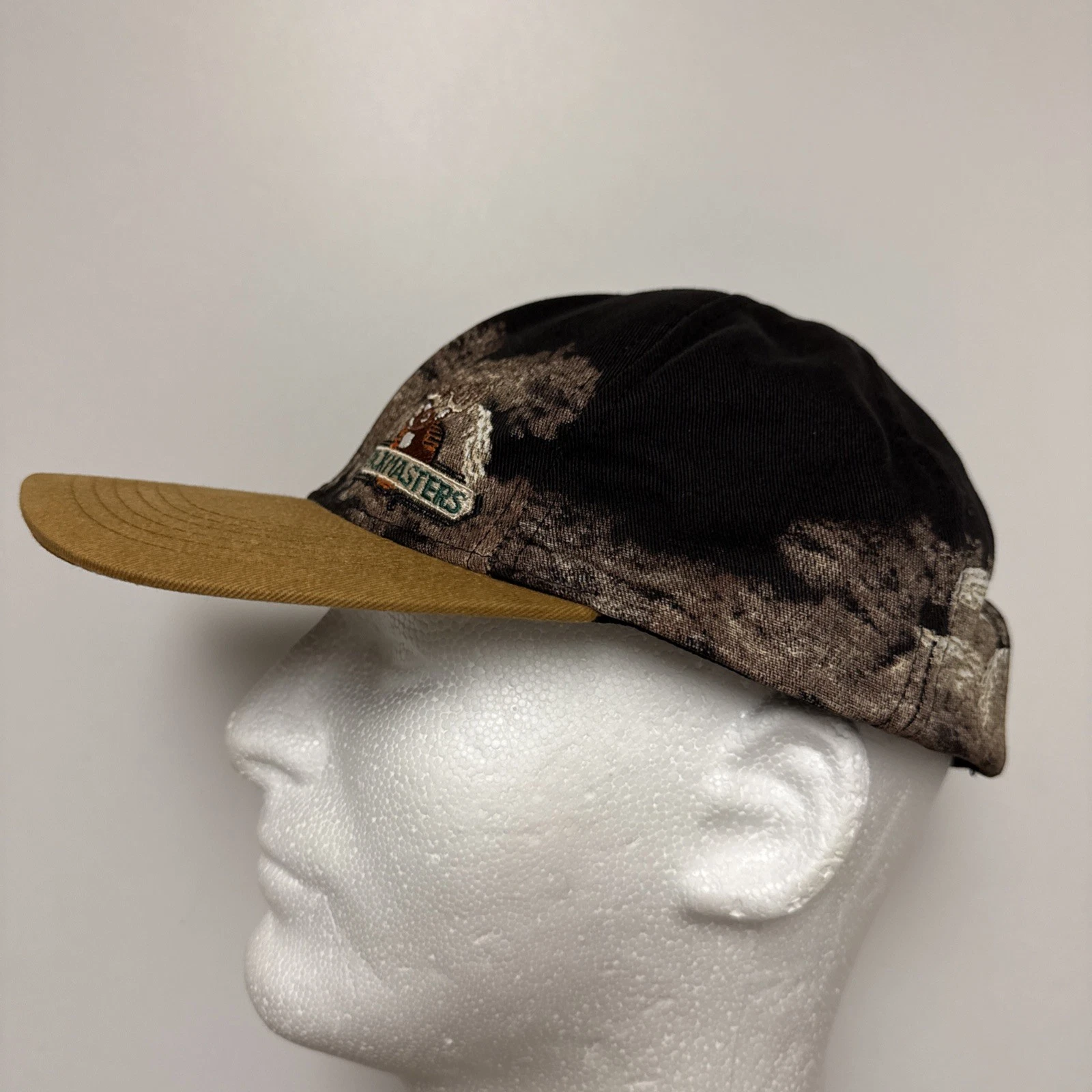 Vintage Buckmasters Embroidered Logo AOP Wraparound Print Hat Adjustable Cap