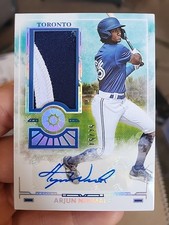 2025 Panini Boys of Summer - Arjun Nimmala Prospect Patch Auto, 15/25.