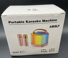 PORTABLE KARAOKE MACHINE WITH 2 MICROPHONES NEW