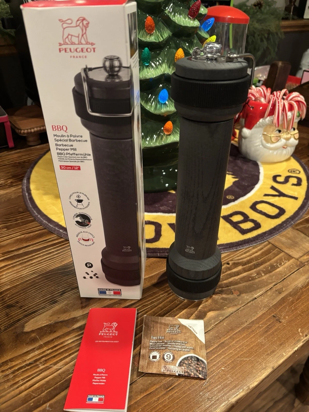 NEW Peugeot BBQ Pepper Mill with Built in FlashLight Graphite Color 12”