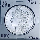1921 BU GEM MORGAN SILVER DOLLAR UNC MS+++ U.S. MINT RARE COIN 7322