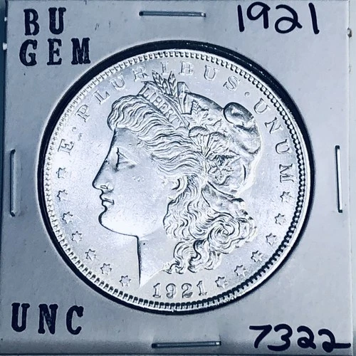 1921 BU GEM MORGAN SILVER DOLLAR UNC MS+++ U.S. MINT RARE COIN 7322
