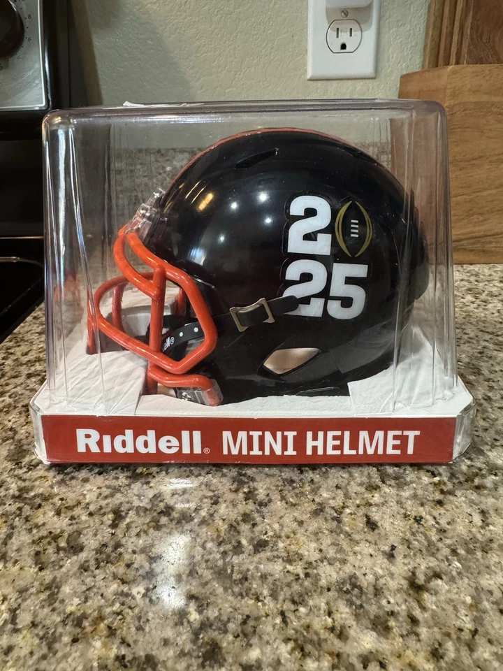 Mini Casco Personalizado Riddell Atlanta 404 CFP Edición Orange Bowl-Raro-Nuevo En Caja Foto 2 de 4