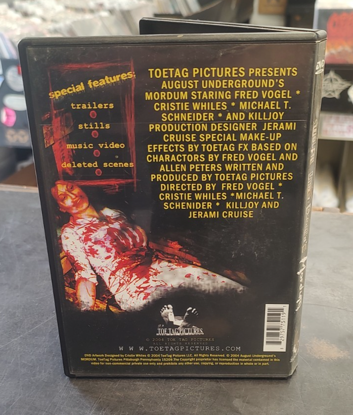 August Underground's Mordum (DVD, 2004) Rare Toetag Productions | eBay