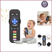 Silicone Baby Teether Toys for 0-12 Momths Remote Control Rattle TV Remote ...