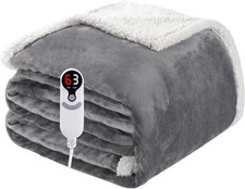 Electric Heated Blanket Full Size 72"x84" Soft Flannel W/ Overheat Protection 9