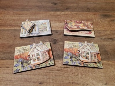 RARE Bobs Boxes Comforts Of Home 3-D Fridge Magnets LOT OF 4. LANG SHELLY REEVES