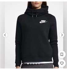 Nike Women's Fleece Pullover Hoodie Size Small Gray Pullover Sweatshirt