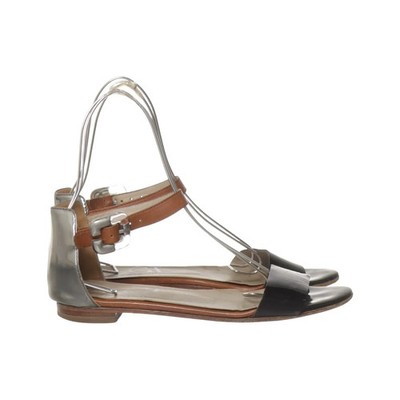 AGL, Sandalen, Größe: 38, Schwarz/Braun/Silber, Damen #Twq