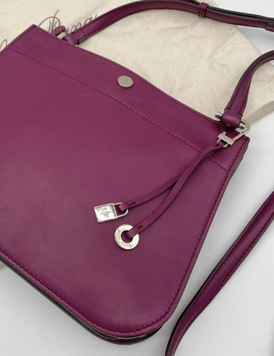 Loro Piana Milky Way Piccola Shoulder Bag Crossbody Burgundy Leather Charm Used