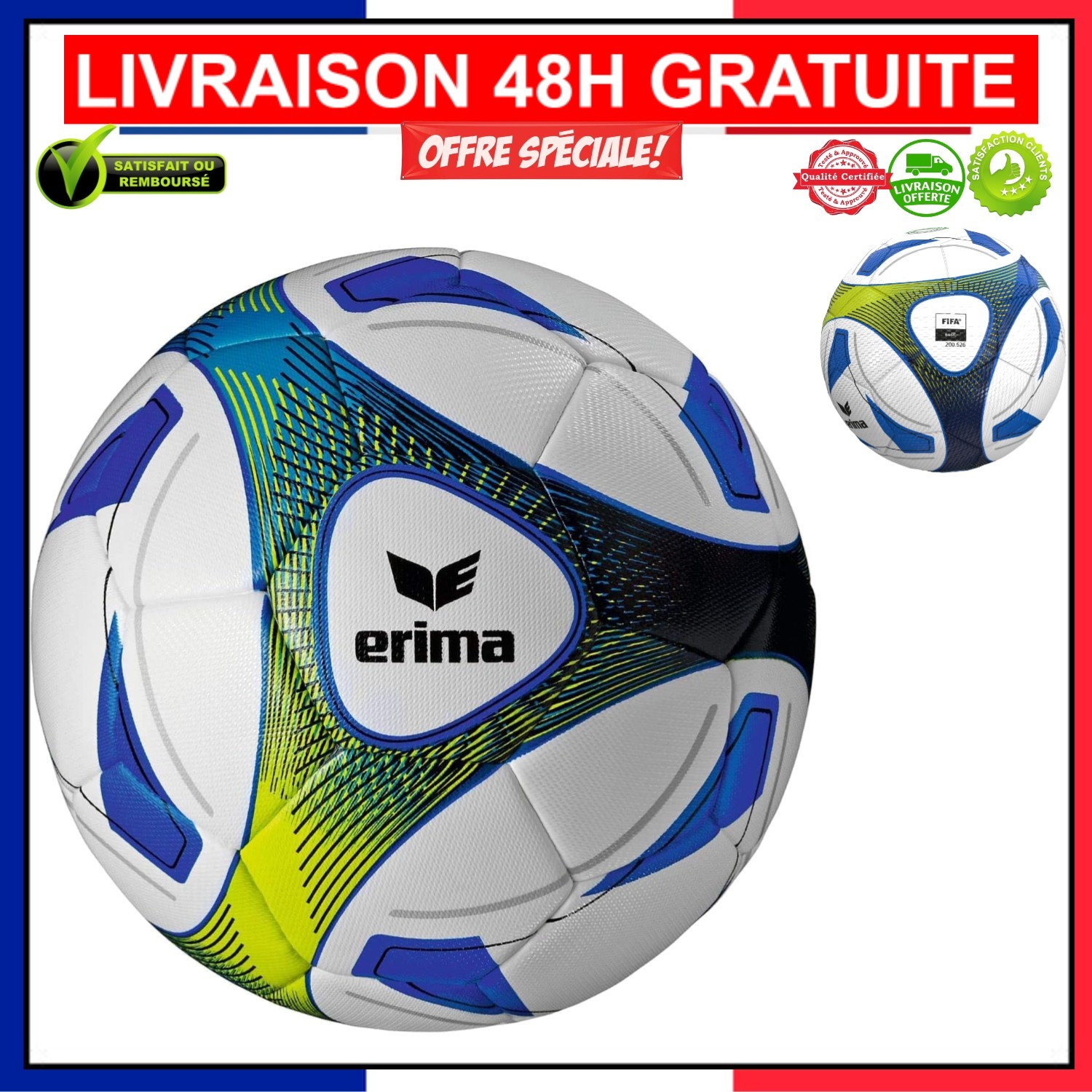 Ballon football increvable Erima taille 5 résolvant le problème de déformation et dégonflage