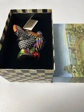MacKenzie Childs Woodland Turkey Ornament In Box & Paper Tag New 53910-36 READ